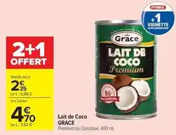 Carrefour Drive Grace - lait de coco offre
