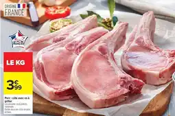Carrefour Drive Porc: côte avec os à griller offre