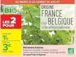 Carrefour Drive Carrefour - pot herbes fraîches offre