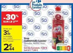 Carrefour Drive Carrefour - classic sirop offre
