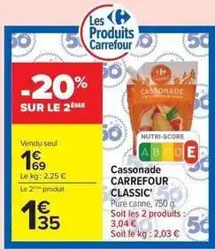 Carrefour Drive Carrefour - classic cassonade offre