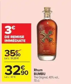 Carrefour Drive Bumbu - rhum offre