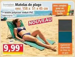 Norma Facile - matelas de plage env. 158 x 51 x 45 cm offre