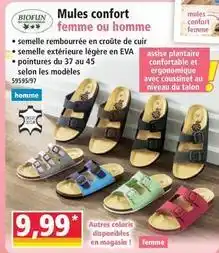 Norma Mules confort offre