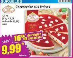 Norma Cheesecake aux fraises offre