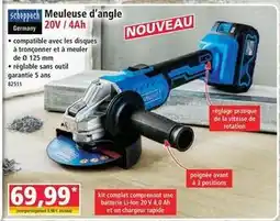 Norma Scheppach - meuleuse d'angle 20v / 4ah offre