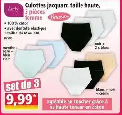 Norma Culottes jacquard taille haute, 3 pièces femme offre