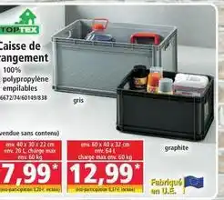 Norma Toptex - caisse de angement offre