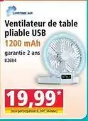 Norma Ventilateur de table pliable usb offre