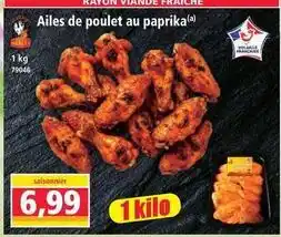 Norma Ailes de poulet au paprika offre