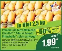 Norma Dim - pommes de terre nouvelle récolte offre