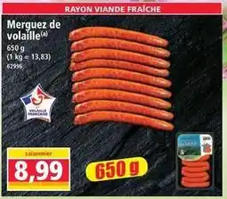 Norma Francaise - merguez de volaille offre