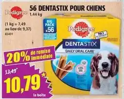 Norma Pedigree - 56 dentastix pour chiens offre