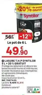 Leroy Merlin T.h.p syntilor 5 l +20% gratuit offre