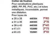 Irrijardin Collier de fixation pour canalisations plastiques (abs, pp, pe, pvc, etc.) et tubes offre