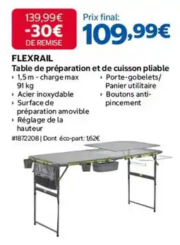 Costco Table de préparation et de cuisson pliable offre