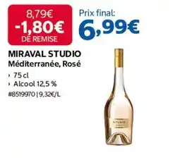 Costco Miraval studio méditerranée, rosé offre