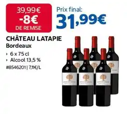 Costco Château latapie bordeaux offre