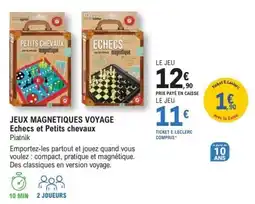E.Leclerc Espace Culturel Piatnik Echecs et Petits chevaux offre