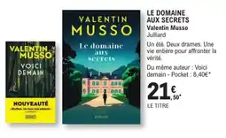 E.Leclerc Espace Culturel Julliard Le domaine aux secrets offre
