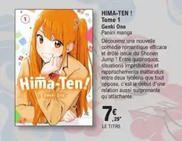 E.Leclerc Espace Culturel Panini manga HIMA-TEN ! offre