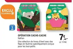 E.Leclerc Espace Culturel Nathan OPÉRATION CACHE-CACHE offre