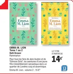 E.Leclerc Espace Culturel Flammarion Emma M. Lion offre