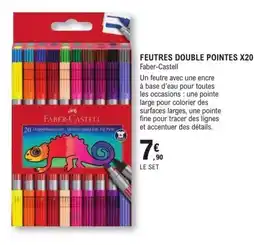 E.Leclerc Espace Culturel Faber-castell feutres double pointes x20 offre