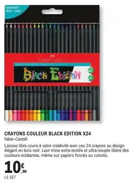 E.Leclerc Espace Culturel Faber-castell crayons couleur black edition x24 offre