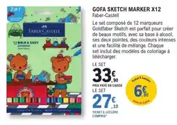 E.Leclerc Espace Culturel Faber-Castell GOFA SKETCH MARKER X12 offre