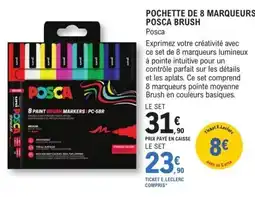 E.Leclerc Espace Culturel Posca POCHETTE DE 8 MARQUEURS offre