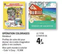 E.Leclerc Espace Culturel Marabout Mon petit monde à colorier offre