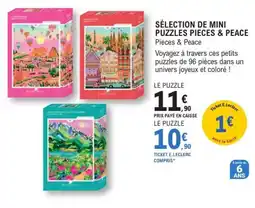 E.Leclerc Espace Culturel Selection de mini puzzles pieces & peace offre