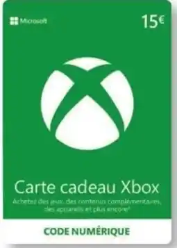 E.Leclerc Espace Culturel Microsoft Carte cadeau Xbox offre