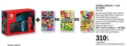 E.Leclerc Espace Culturel Nintendo console switch + 1 jeu offre