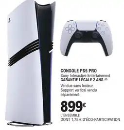 E.Leclerc Espace Culturel Sony Interactive Entertainment CONSOLE PS5 PRO offre