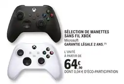 E.Leclerc Espace Culturel Microsoft Xbox Manette sans fil offre
