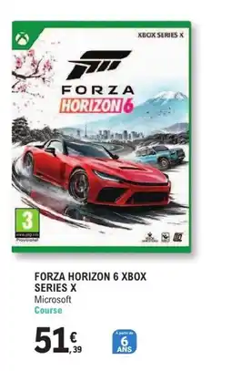 E.Leclerc Espace Culturel Microsoft FORZA HORIZON 6 offre