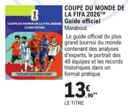 E.Leclerc Espace Culturel Marabout COUPE DU MONDE DE LA FIFA 2026™ offre