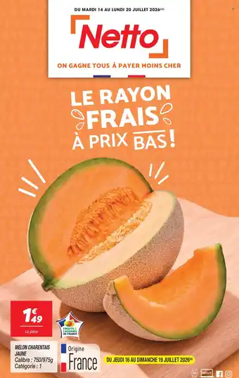 Netto Melon Charentais Jaune offre