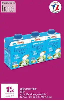 Netto Netto CRÈME FLUIDE LÉGÈRE offre