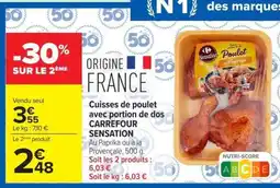 Carrefour Market Sensation Cuisses de poulet offre