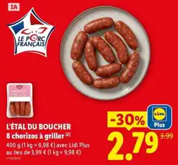 Lidl NICHY chorizos à griller offre