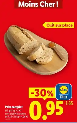 Lidl Pain complet offre
