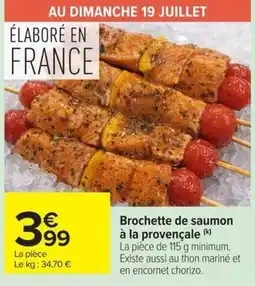 Carrefour Market Brochette de saumon offre