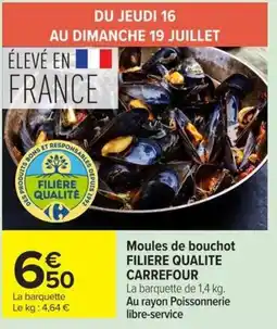 Carrefour Market Moules de bouchot FILIERE QUALITE CARREFOUR offre