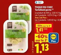 Lidl Toque du Chef Tortelloni pesto offre