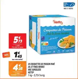 Netto Netto Croquettes de Poisson offre