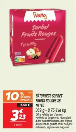 Netto Netto Sorbet Fruits Rouges offre