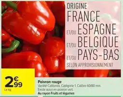 Carrefour Market Poivron rouge offre